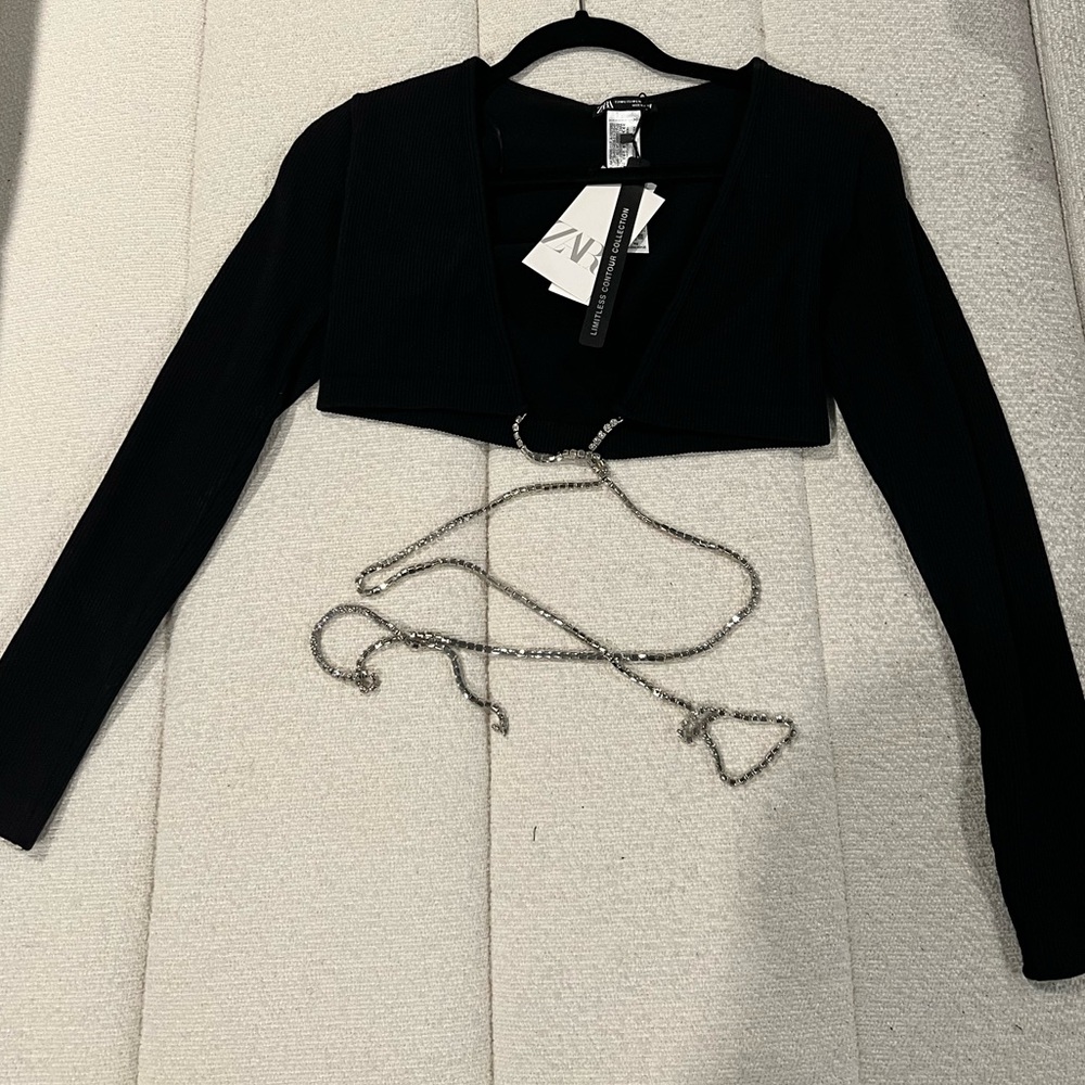 Zara Seamless Rhinestone Top - Picture 6 of 7